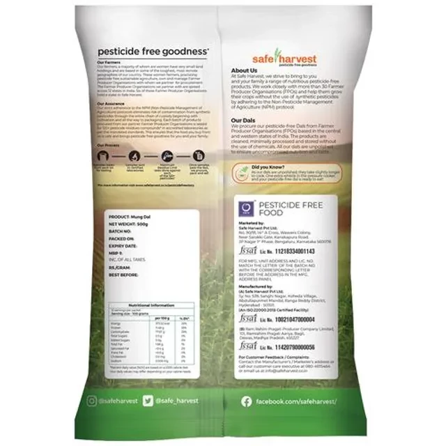 Safe Harvest Mung Dal, 500 g-2.webp